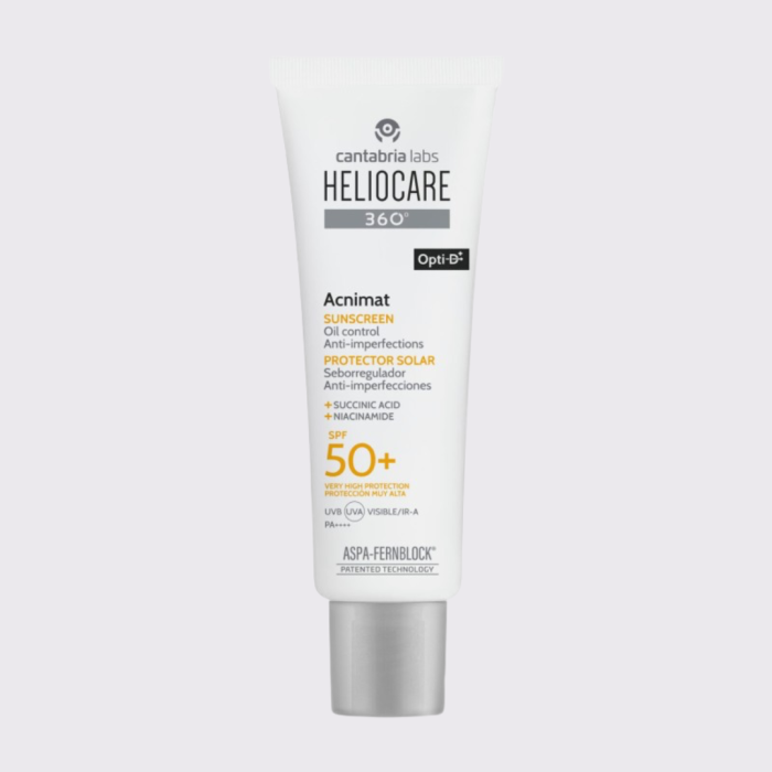 Heliocare 360º Acnimat SPF50+ kremas riebiai ir į aknę linkusiai odai, 50 ml