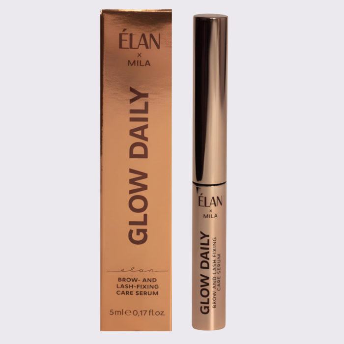 ELAN GLOW DAILY fiksuojantis serumas antakiams bei blakstienoms (5 ml)