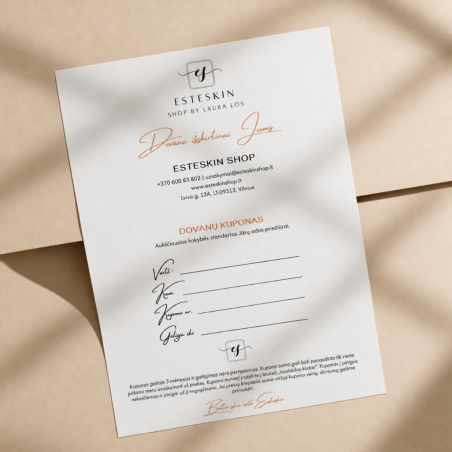 ESTESKIN SHOP skaitmeninis dovanų kuponas | Dovana odos priežiūrai